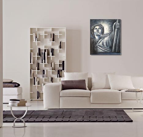 dettaglio scultura Alexander + TELAIO IN LEGNO